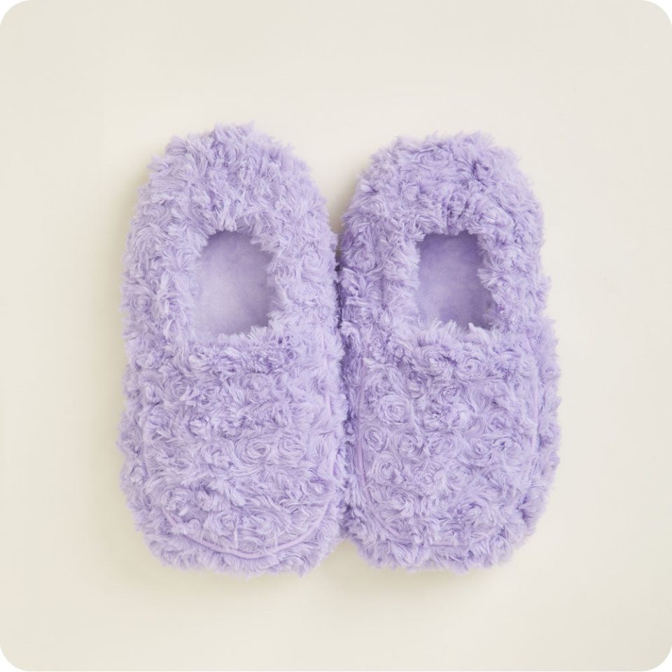 Curly Purple Slippers Warmies®